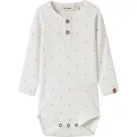 Lil´ Atelier BABY gebreide romper met stippen - ecru Jongens Stretchkatoen Ronde hals - maat 56