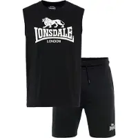Lonsdale Joggingpak 'Allanton' zwart / wit