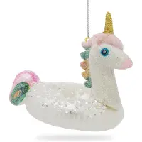 House of Seasons Eenhoorn kerst ornament | (Glas)