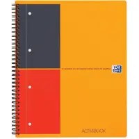 Oxford International Activebook spiraalschrift A4+ gelijnd 80 g/m² 80 vellen oranje