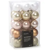 Décoris Kerstballen set | | Ø 6 cm | 30 stuks (4-kleurig)