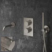 Saniclear Exclusive Curved inbouw badkraan RVS