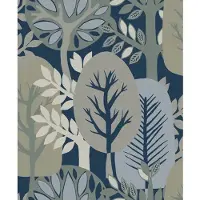 Overig Vliesbehang Antibes An28284 - Donkerblauw - Grijs - Greige - 10,05m X 53cm