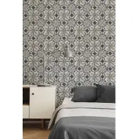 Overig Vliesbehang Antibes An28242 - Wit - Zwart - Lichtgrijs - Middengrijs - Donkerblauw - 10,05m X 53cm