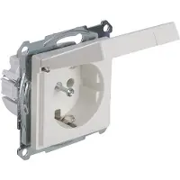 Merten Stopcontact | | System M (Inbouw, Randaarde, Klapdeksel, Wit)