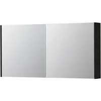 Ink SPK1 Spiegelkast 2 Deuren - 140x60cm - Fineer Matt Intens Black - Spiegels, Spiegelkasten - 8718835397470