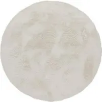 Tapis.fr Vachtkleed Fluffy crème 200 cm rond