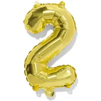 HEMA Folieballon cijfer 2 30cm goud (goud)