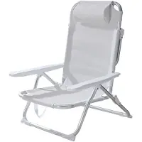 Gardalux Strandstoel | | 42 x 47 x 78 cm (Inklapbaar, Wit)