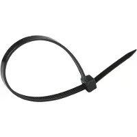 Black & Decker Tie wrap | BLACK+DECKER | 120 x 2 mm (200 stuks, Zwart)