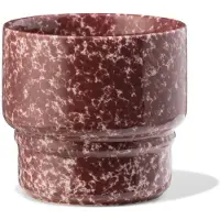 HEMA Cappuccinomok 350ml Trend aardewerk bordeauxrood spikkels (bordeauxrood)