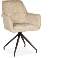 Bommel Wonen Armstoel Maxime - zachte velvet - Movie Desert - poten zwart - sale - laatste stuks