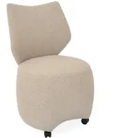 De Bommel Meubelen Eetkamerstoel Lilot - wielen - stof Glory Beige - pocketvering - laatste stuks