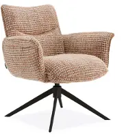 Bommel Wonen Draaifauteuil Happy - stof Funky Brick - pocketvering - poot zwart
