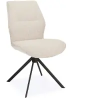 De Bommel Meubelen Eetkamerstoel Filou - draaibaar - stof Lodge Linen - poot zwart