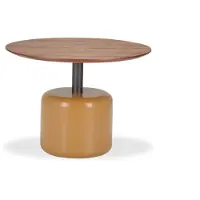 De Bommel Meubelen Salontafel (rond: 60cm - poot: cognac) Formia - Walnoot