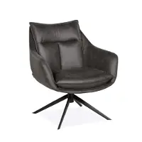 De Bommel Meubelen SALE: Draaifauteuil Vinz - microleder Oxx Antraciet - pocketvering - OP=OP