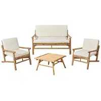 Gardalux Tuinset | | 4-delig (Bamboe, Wit)