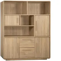 De Bommel Meubelen Wandkast Serenata - 180 cm - Lamulux Old Oak - 4 deuren, 2 laden, 4 open vakken