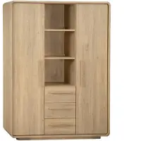 De Bommel Meubelen Wandkast Serenata - 140 cm - Lamulux Old Oak - 2 deuren, 3 laden, 3 open vakken