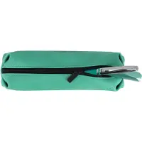 Herlitz Origami Funky, Zachte etui, Polyurethaan (PU), Turkoois, Monochromatisch, Rits, Adolescenten
