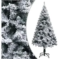 vidaXL Kunstkerstboom met sneeuw 150 cm groen