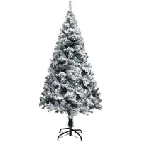 vidaXL Kunstkerstboom met sneeuw 150 cm groen