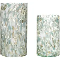 Hubsch Libra vazen blauw (set van 2)