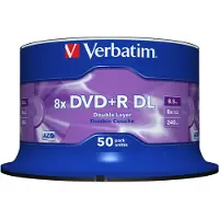 Verbatim Verpakking van 50 DVD+R DL - 8.5 Go - Spindle
