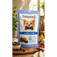 Amanova 5x 100gr Bites - Lam - 100% Natuurlijke Hondensnacks - hondensnoepjes