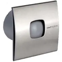 CATA Silentis 12 INOX T axiale afzuigventilator met timer, 20W, kanaalaansluiting Ø120mm, geborsteld RVS
