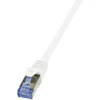 Logilink CQ3101S RJ45 Netwerkkabel, patchkabel CAT 6A S/FTP 15.00 m Wit Vlambestendig, Snagless 1 stuk(s)