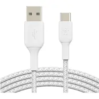 Belkin Braided USB-C-naar-USB-A 3 Meter Wit