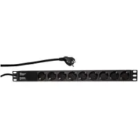 Logilink BASIC 9 voudige stekkerdoos voor 19 inch serverkasten - Server kast