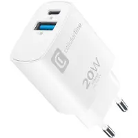 Cellularline oplader ACHIPH2USBPD20SMLW wit - 20 W - USB-C