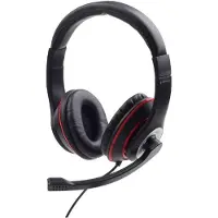 Gembird MHS-03-BKRD Stereo-Headset mit Mikrofon, Schw.
