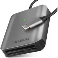 Axagon CRE-S3C Externe geheugenkaartlezer USB-C Grijs, Zwart