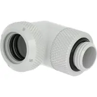 BARROW Multi-link adapterverbinding 90 graden G1/4 inch male naar 14mm male harde buis - draaibaar, wit, Aansluitingen voor waterkoeling, Wit