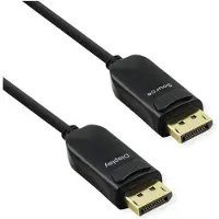 Value 14.99.3469 DisplayPort-kabel DisplayPort Aansluitkabel DisplayPort-stekker, DisplayPort-stekker 50 m Zwart Active Optical Cable (AOC)