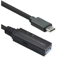 Secomp USB 3.2 Gen 1 Actieve Repeater kabel, Type A - C, zwart, 20 m