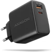Axagon ACU-PQ45, QC 3.0, 4.0/AFC/FCP/PPS/PD, 45W, zwart - Netadapter met USB-A en USB-C poorten, intern, AC, zwart