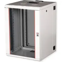 Roline 19-inch wandbehuizing Pro 16 U, 600x600 BxD tweedelig draaibaar grijs
