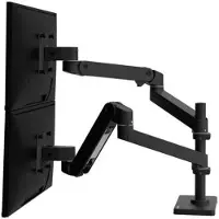 Ergotron 45-690-292 Tafelbeugel voor monitor Aantal monteerbare displays: 2 Display(s) 68,6 cm (27) Zwart In hoogte verstelbaar, Kantelbaar