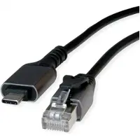 Value 12.99.1166 USB-C naar RJ45 adapterkabel USB 3.2 Gen2 USB-C stekker, RJ45 1.5 m Zwart