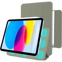 Just in Case Magnetic Trifold Case Apple Ipad 2025 (11th Gen) / 2022 (10th Groen Beschermhoes