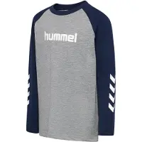 Hummel Functioneel shirt marine / grijs gemêleerd / wit