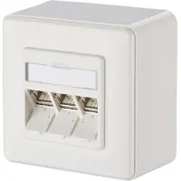 METZ CONNECT 130B12D30002-E Netwerkdoos Opbouw (op muur) CAT 6A 3 poorten Zuiver wit