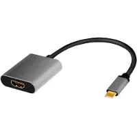 Logilink CUA0103 USB 3.2 Gen 1 Adapter C/M to HDMI, 4K/60 Hz, alu, black/grey, 0.15 m