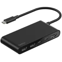Belkin Connect 5-in-1 USB-C Hub – 4K 60Hz HDMI – 100W Power Delivery – 2x USB-C en 2x USB-A – Zwart