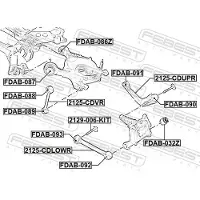 FEBEST Draagarm, wielophanging 2125-CDVR